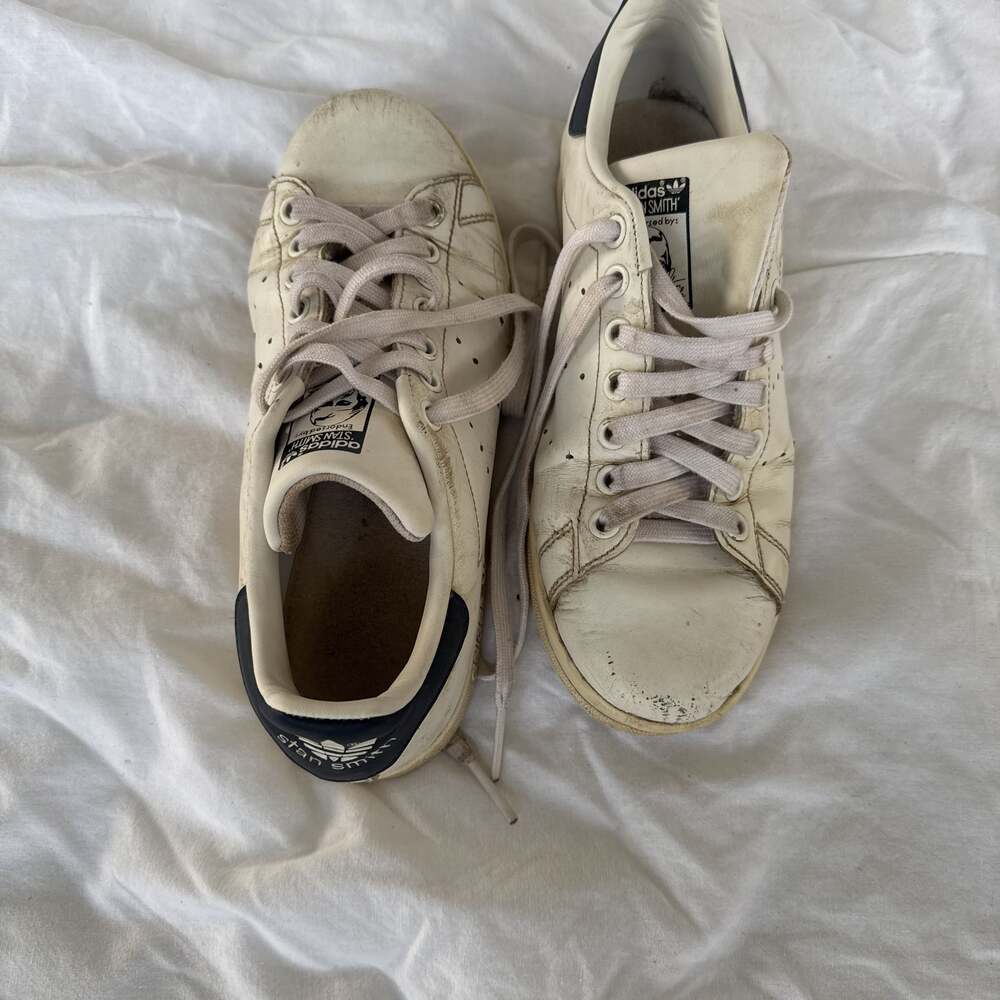 Adidas Stan Smith White Navy Leather Sneakers